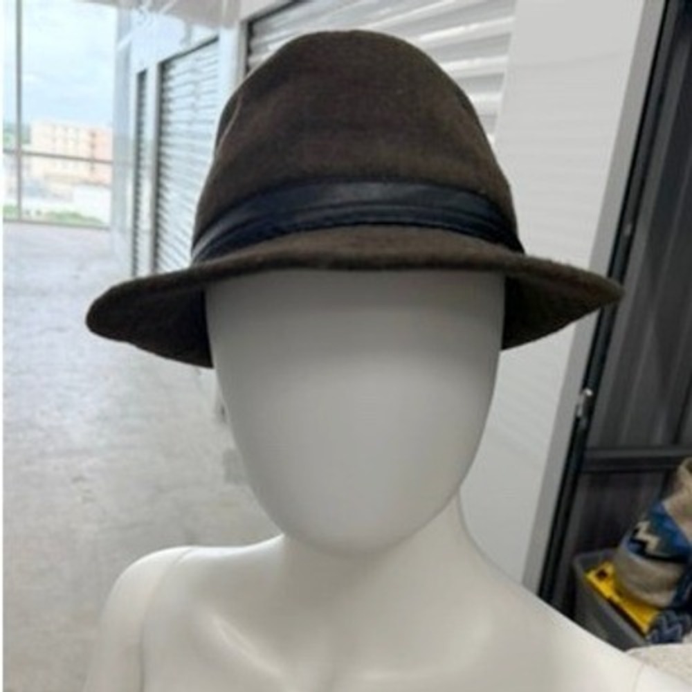 Unbranded Brown Fedora Hat Unisex One Size Wool Blend Black Band Classic Style